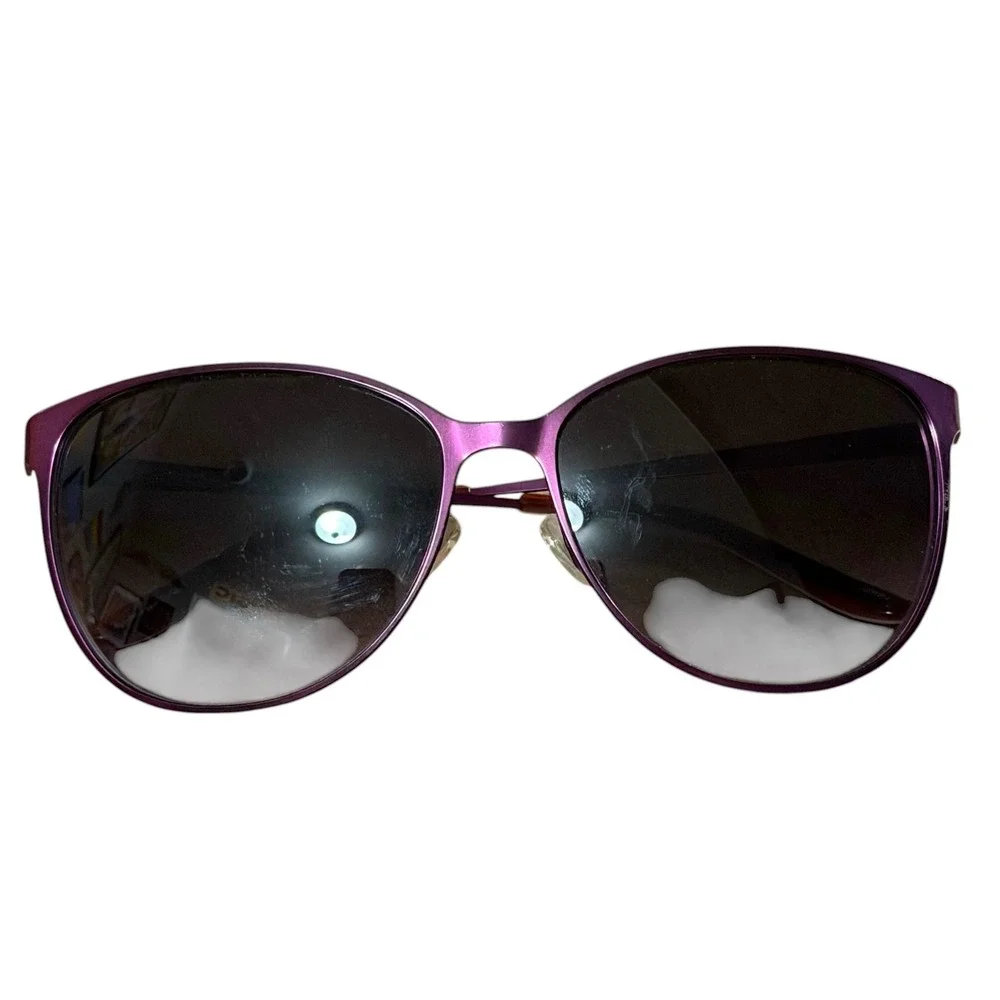 Vera Bradley Louise‎ Sunglasses Rosewood Purple Metallic Cat Eye UV400 57-15-135